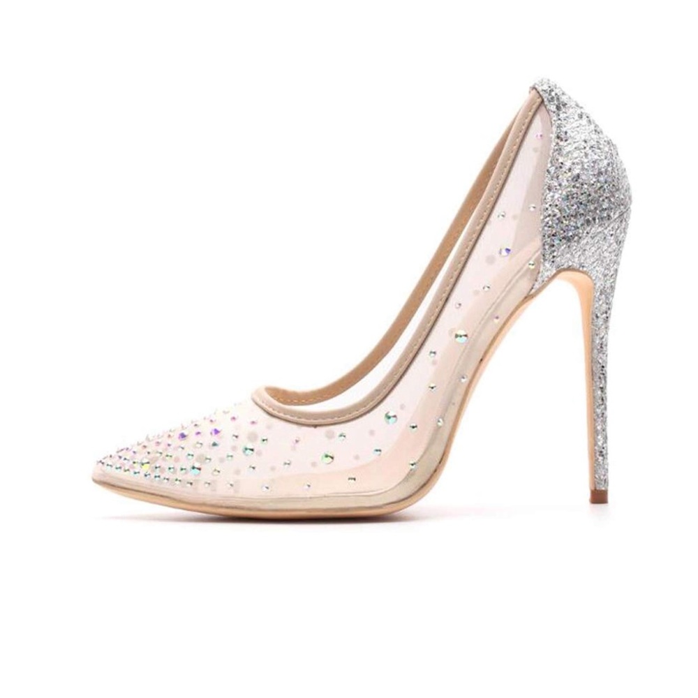 Crystal Embellished Stilettos CL Replica, Size 9